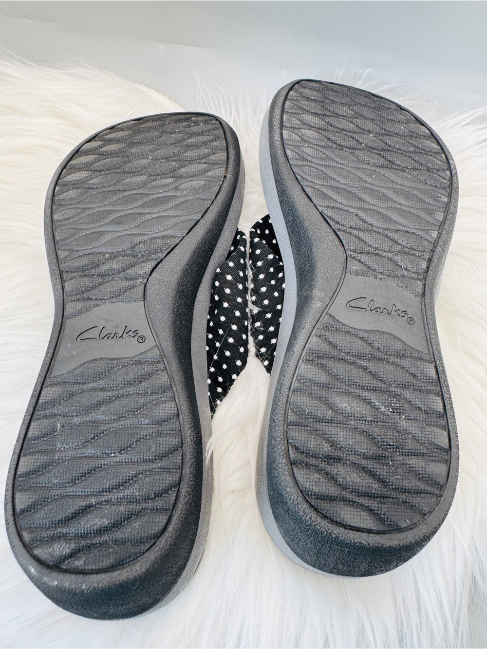 Clarks Arla Glison CloudSteppers Women’s Sandals Black White size 8 polka dot - Picture 9 of 9